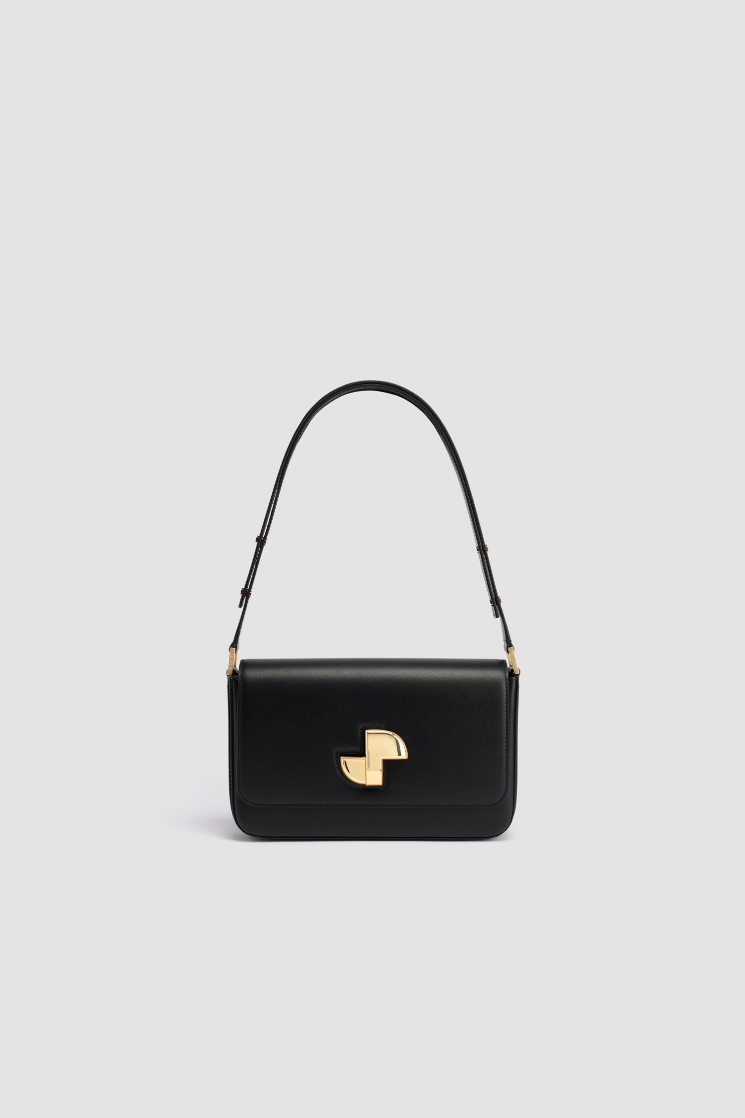 Patou Le Classic Lock sac cuir noir TU fermoir doré