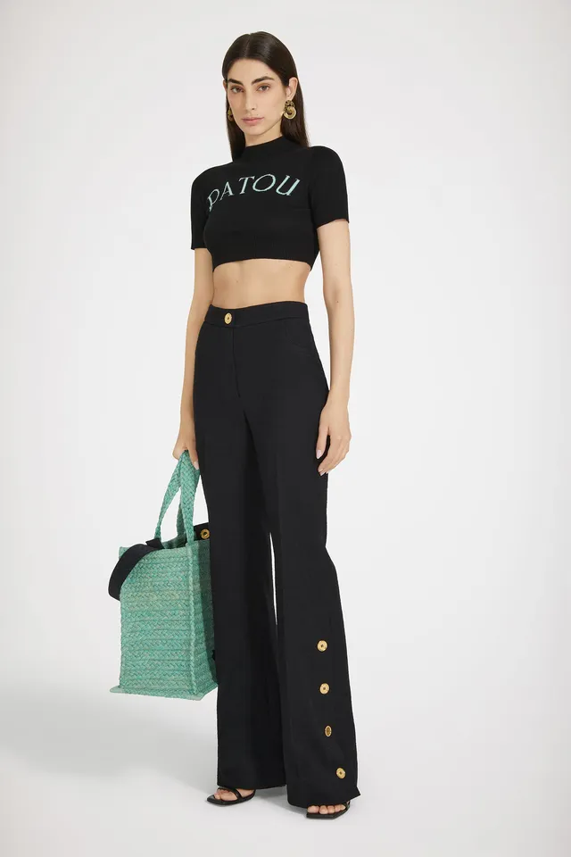 Patou Knitwear P24KN1548067999B pull coton noir