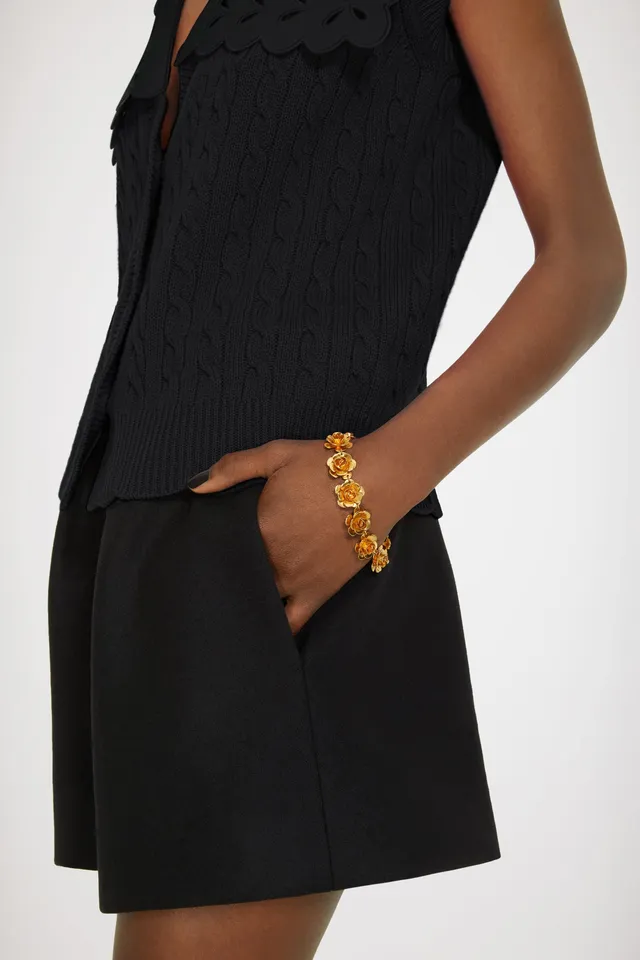 Patou Jewellery JW089 bracelet fleur doré 19 cm TU