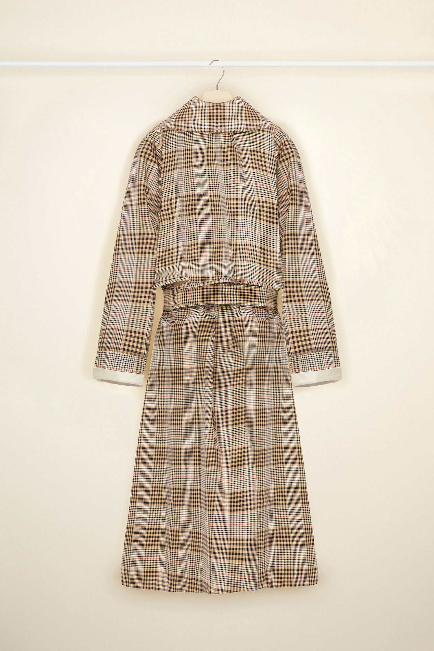 Patou Coats A20CO00500515027 trench tartan gabardine coton