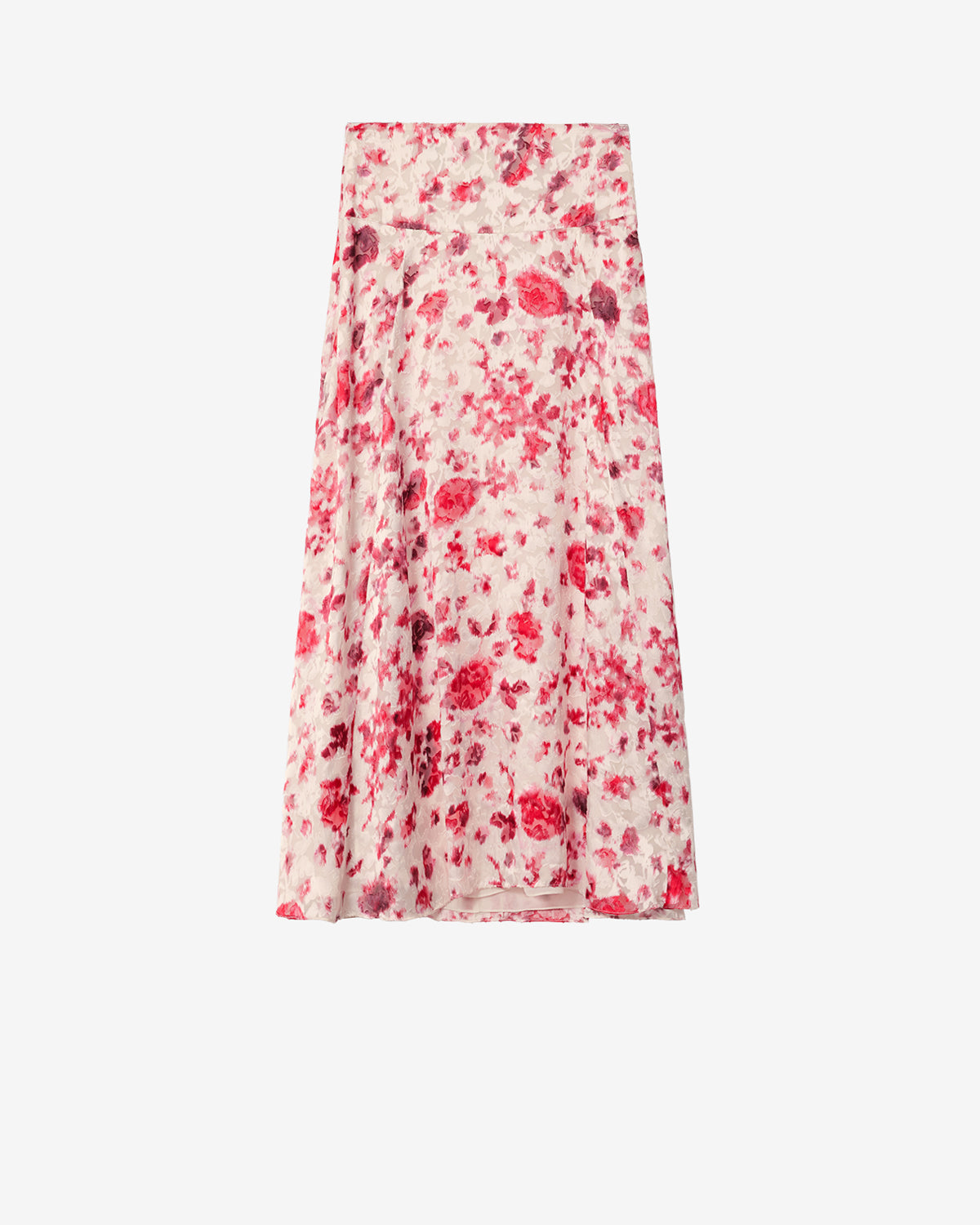 Isabel Marant Hilza jupe longue soie écru-rose