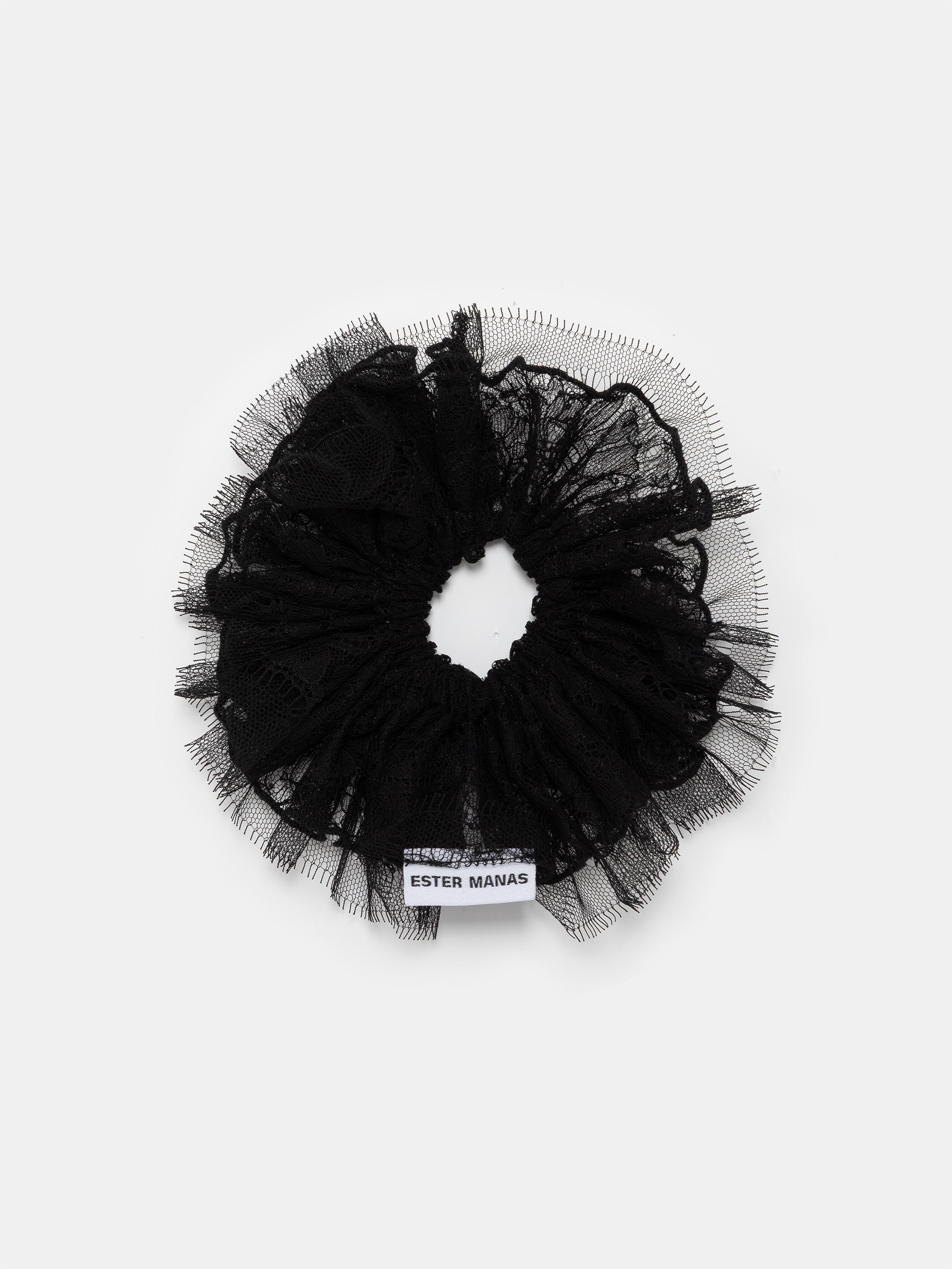 Ester Manas Scrunchies Black Lace chouchou dentelle noire