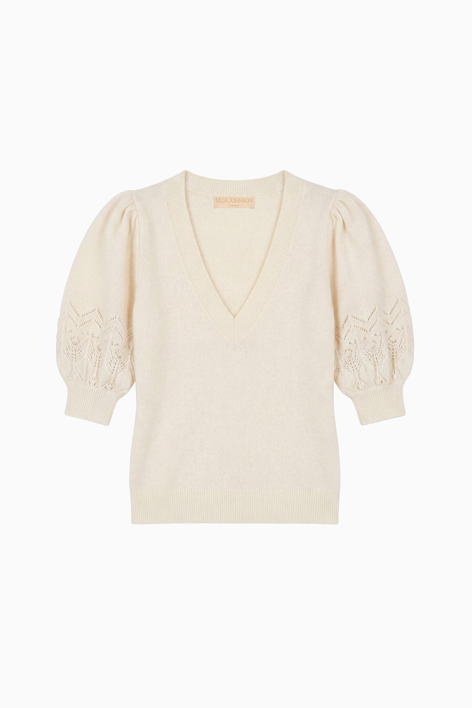 Ulla Johnson Reina FA260713 pull cachemire Pearl manches