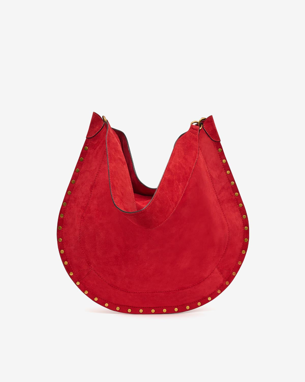 Isabel Marant Oskan Hobo Soft sac cuir velours rouge