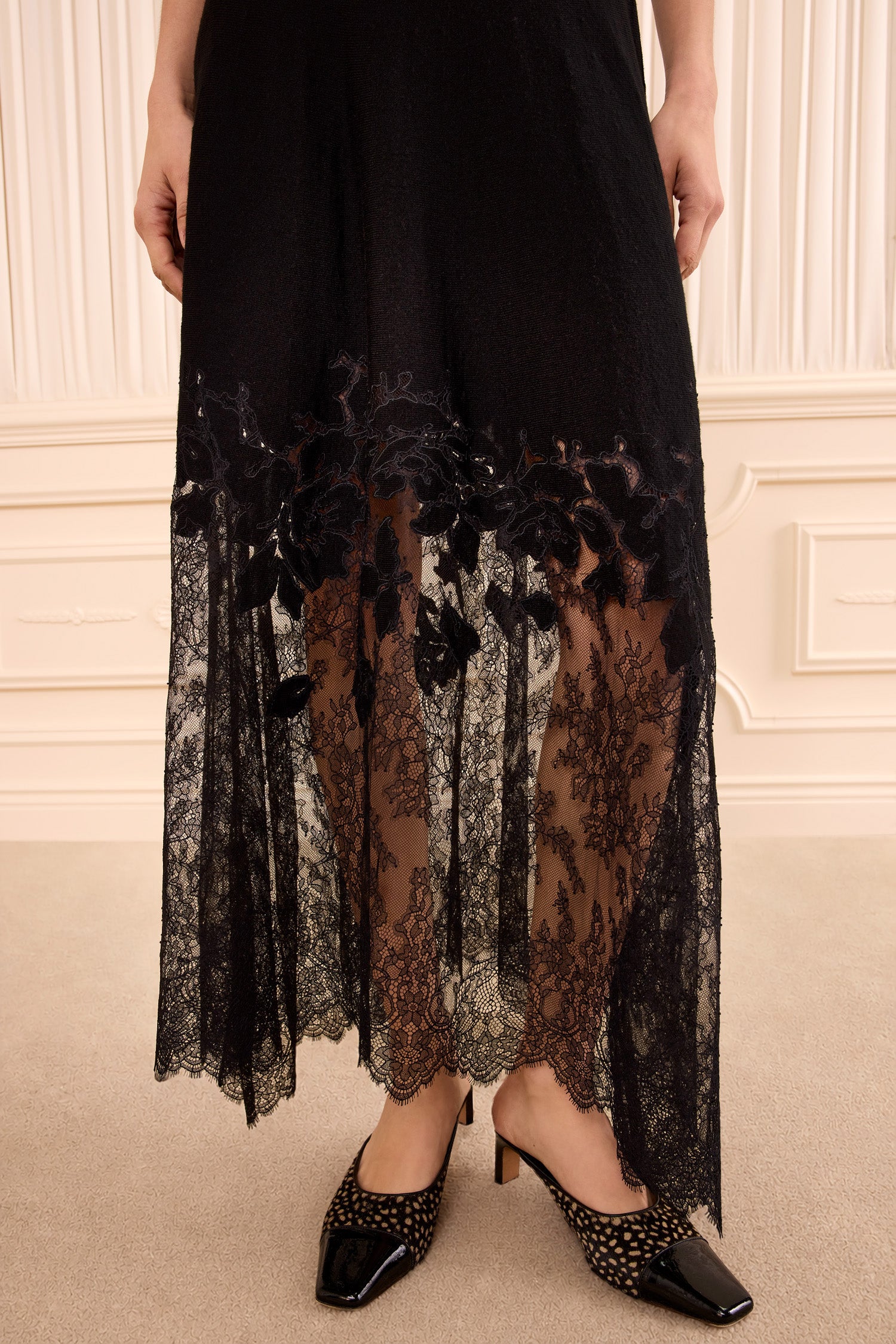 Ulla Johnson Josina FA260720 jupe midi Noir laine mérinos