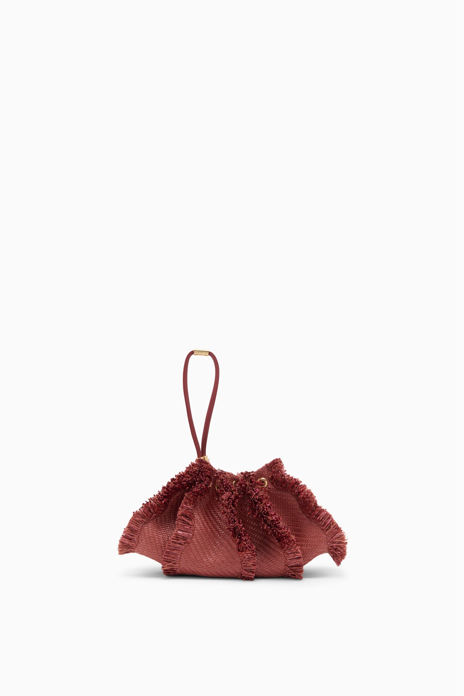 Ulla Johnson Adria sac bandoulière raphia acajou