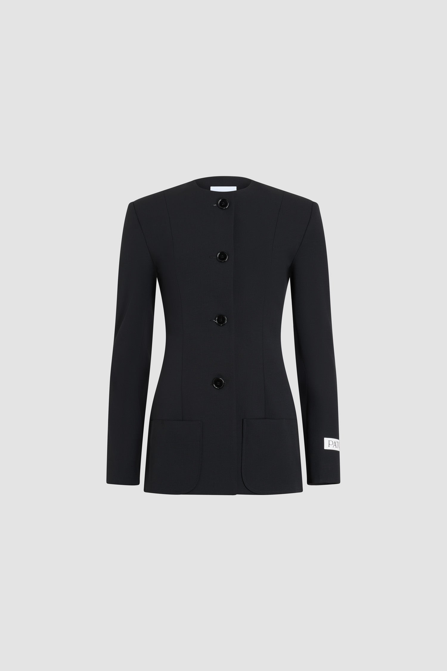 Patou Jackets P26JA0670103999B veste noire cintrée