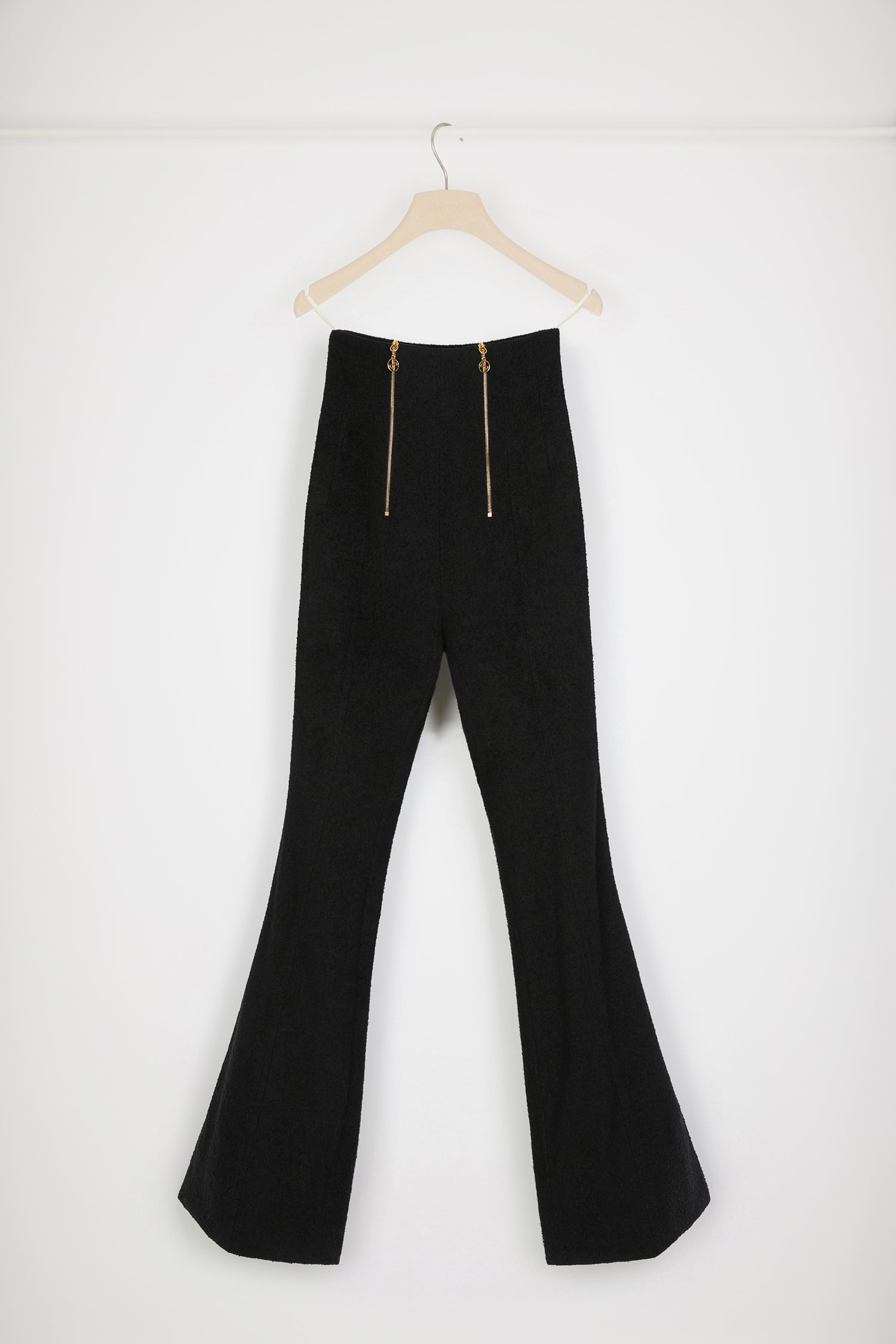 Patou P23TR0270134999B pantalon Black tweed évasé