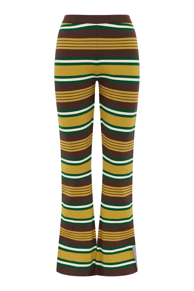 Alemais Clover Knit Pant pantalon maille M jambe évasée
