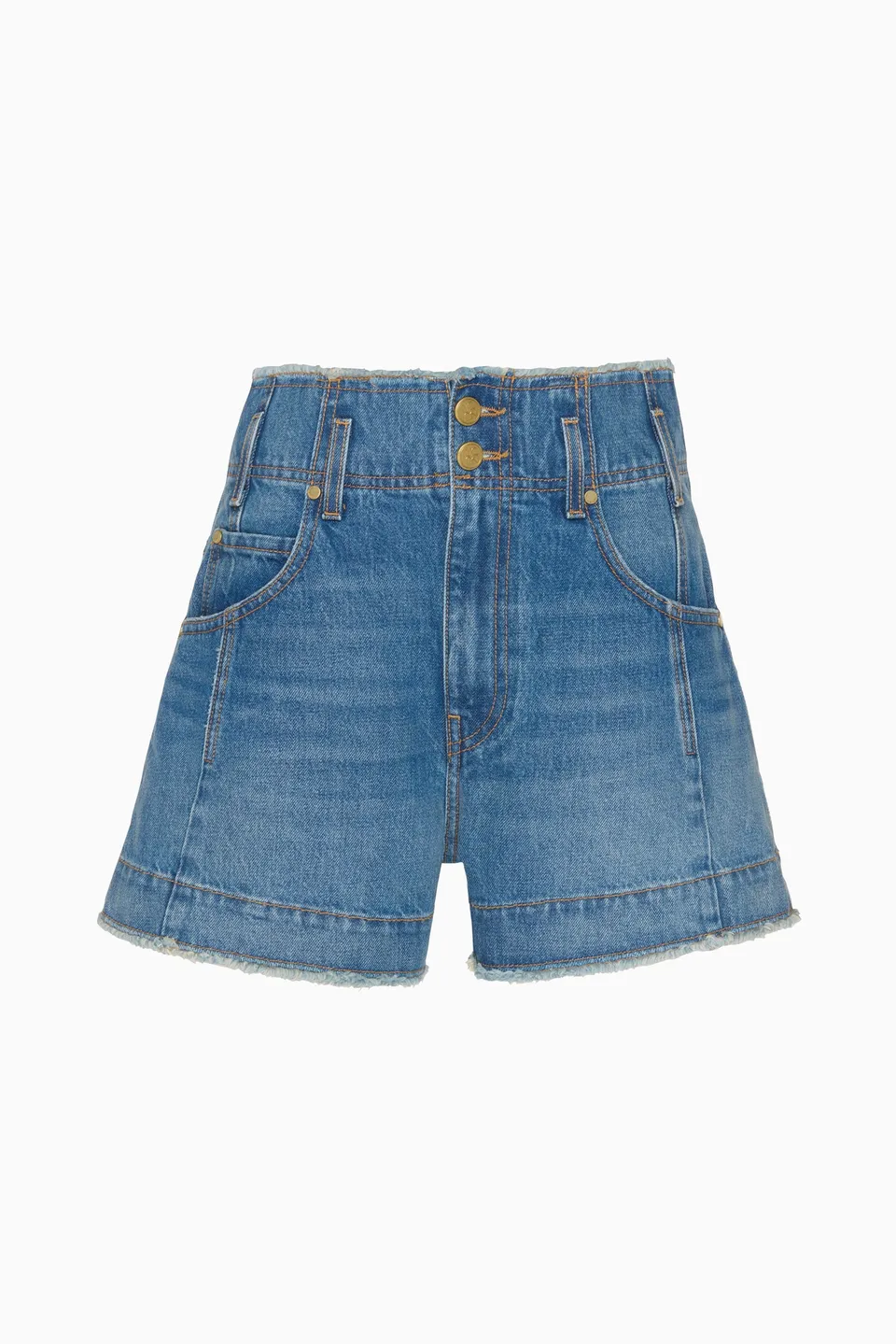 Ulla Johnson Denim Charlotte Short Danube Taille Haute