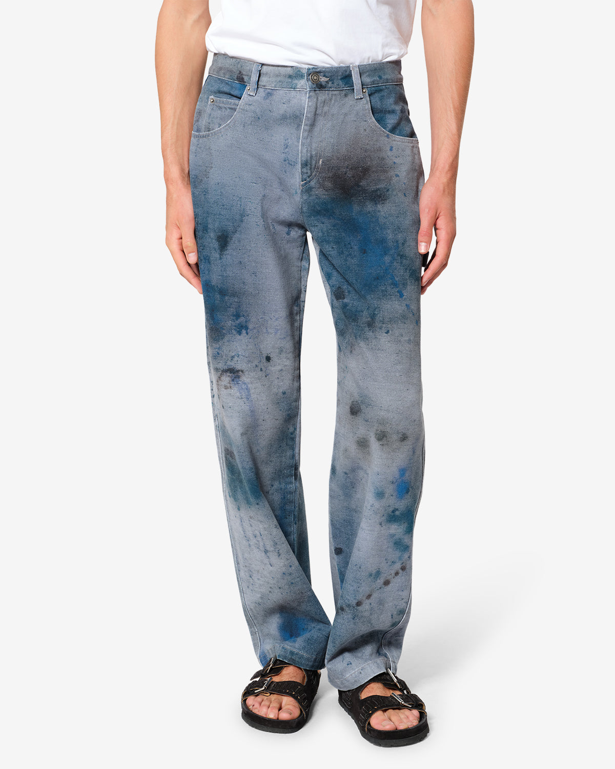 Isabel Marant Pablo PA0194HE jean loose bleu indigo tie dye