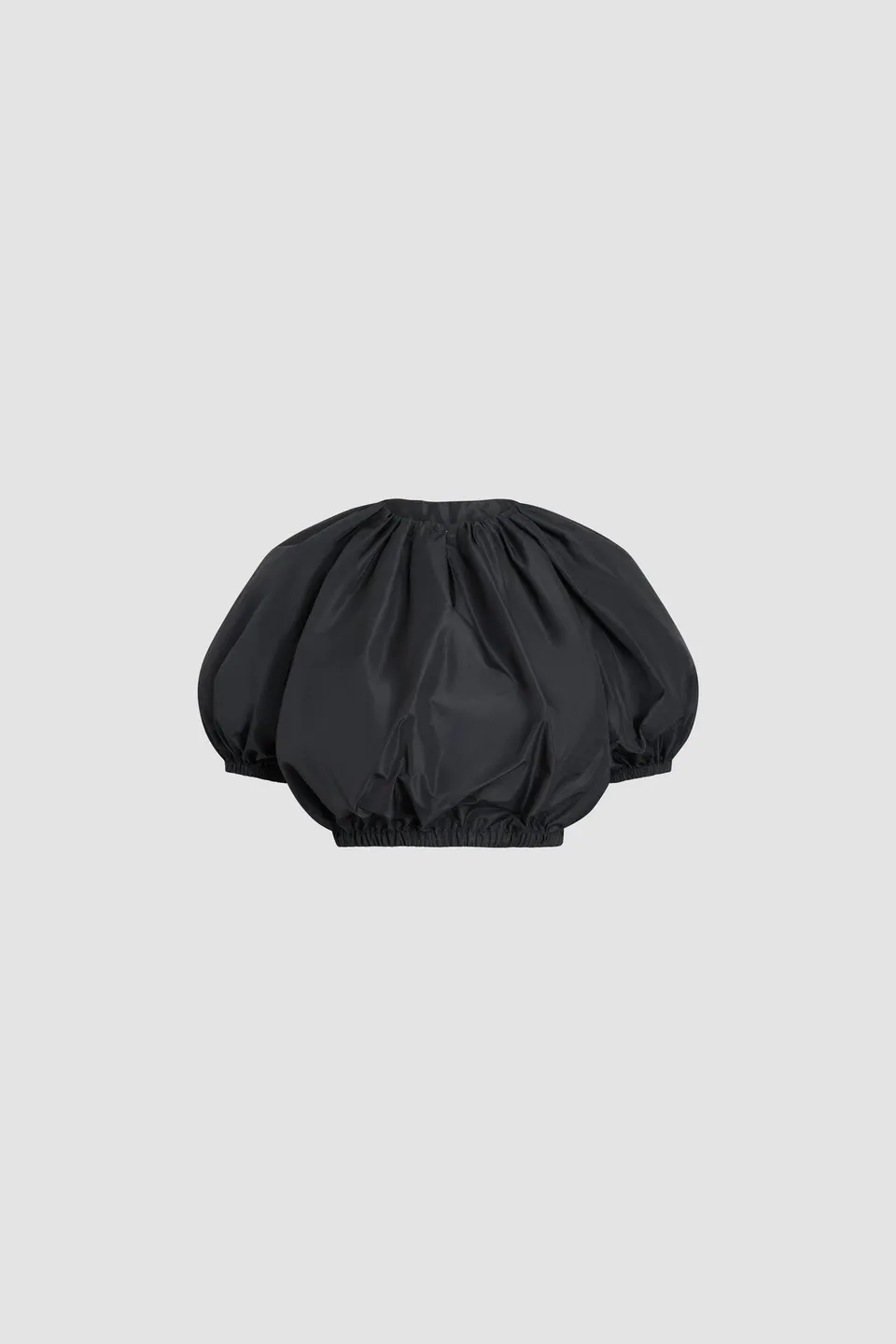 Patou TO177 top bustier noir faille recyclée crop