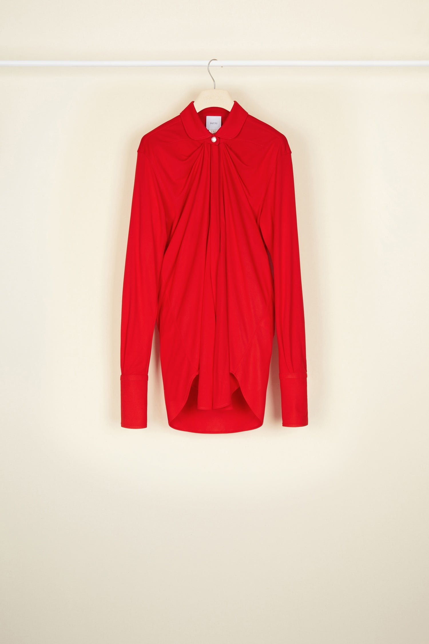 Patou Peter Pan A20BL010 blouse rouge jersey