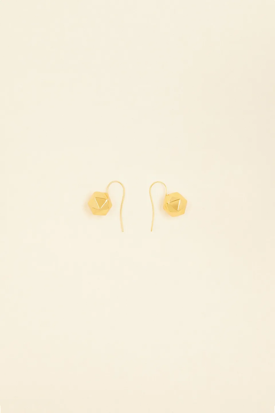 Patou JW062 boucles dorées perle facettée laiton