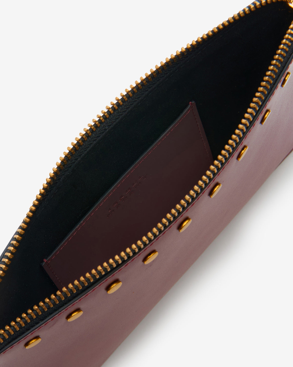 Isabel Marant Oskan MP0062FA-B4C17M pochette bordeaux cuir