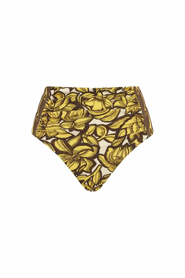 Alemaïs Mona High Waist Brief bas de maillot imprimé taille L