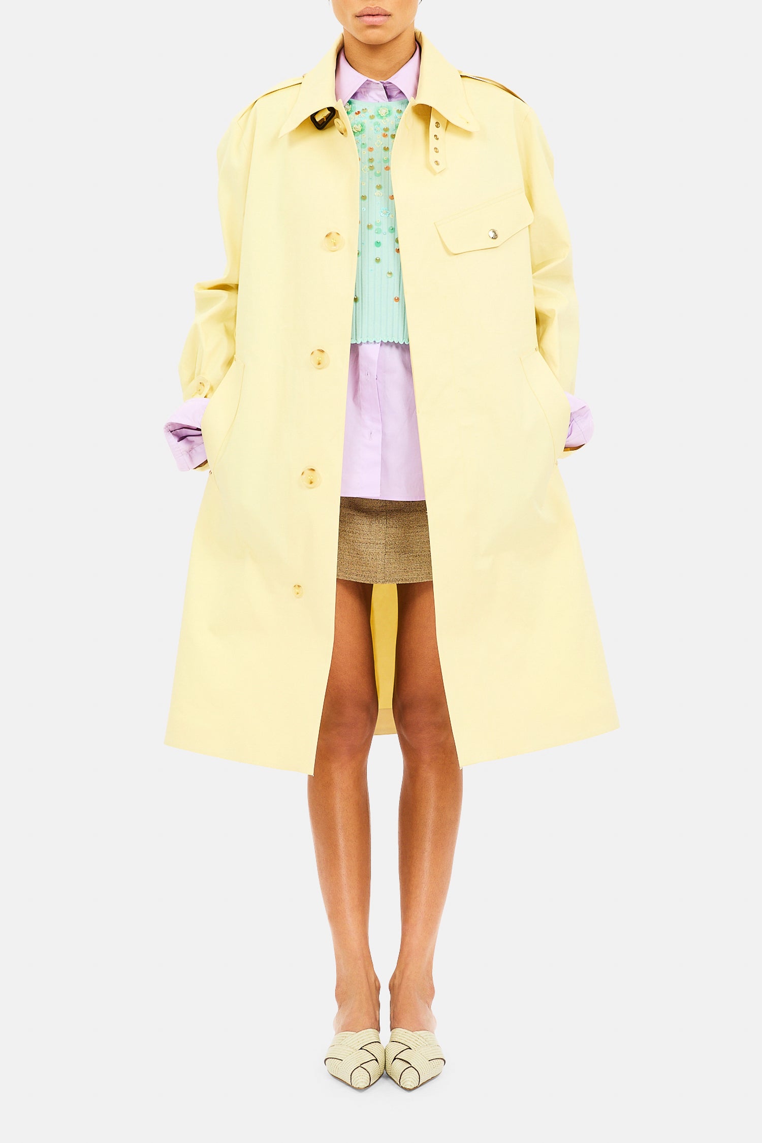 Ulla Johnson Sloane trench coton Honeysuckle Mackintosh