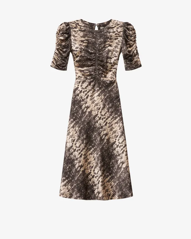 Isabel Marant Lemila robe soie beige python