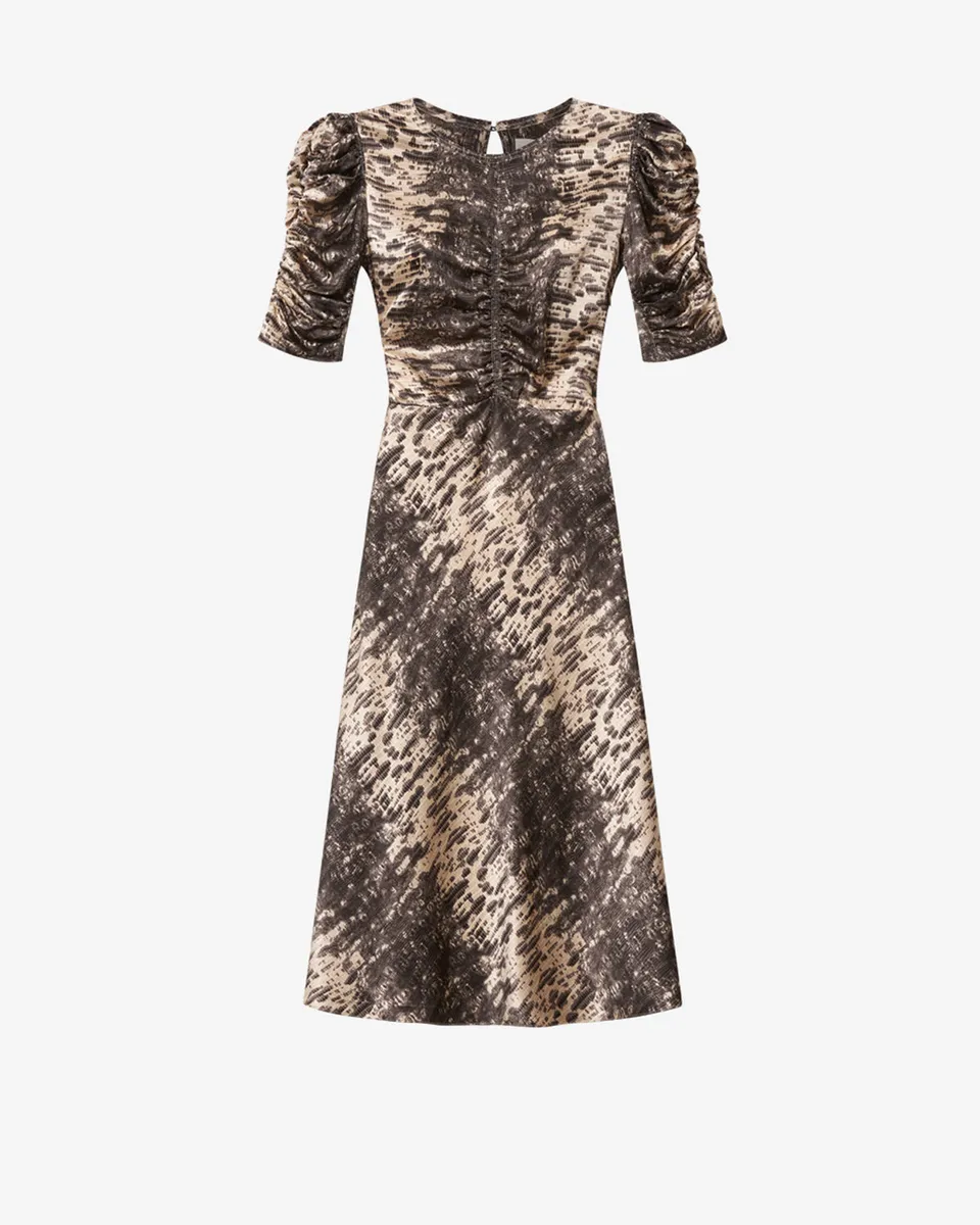 Isabel Marant Lemila robe soie beige python