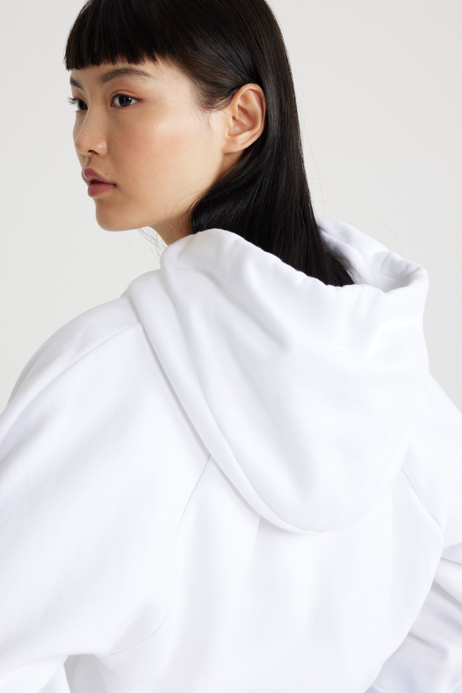 Patou H24JE0699995001W hoodie coton bio médaillon Blanc