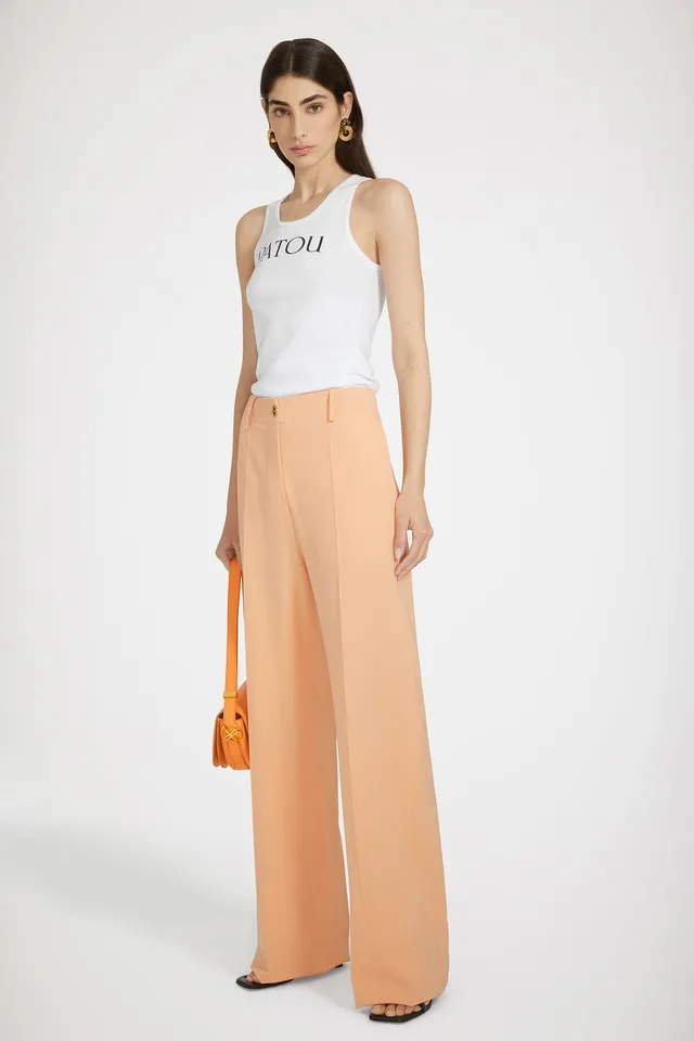 Patou P24TR0020103218O pantalon droit orange clair