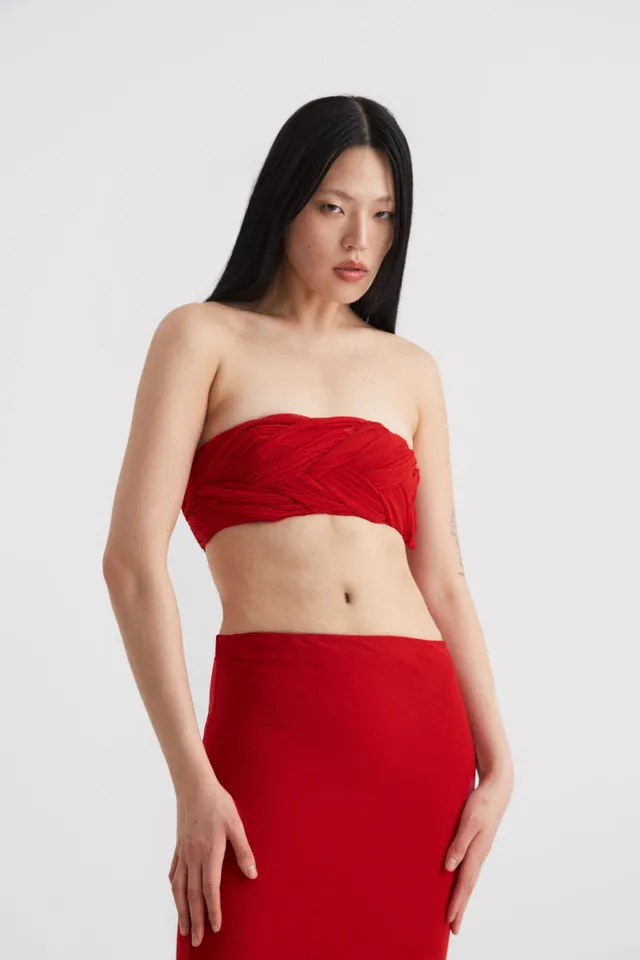 ATU Body Couture Tangled Bra Top tulle rouge taille S