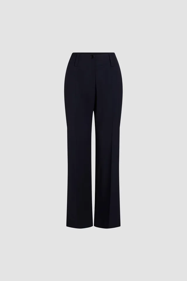 Patou TR049 pantalon droit laine marine noir coupe droite