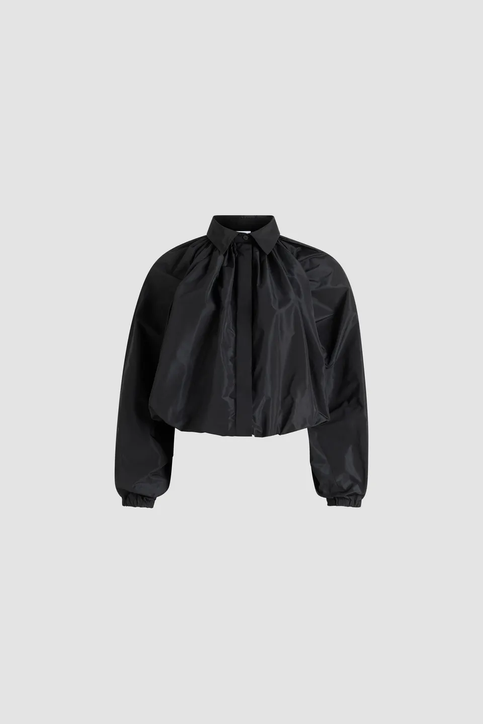 Patou H25BL050 blouse ballon noire faille recyclée