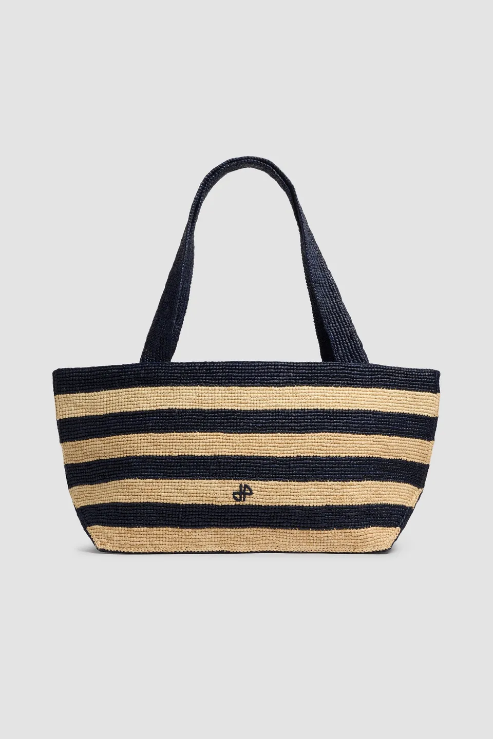 Patou AC133 grand tote bag raphia rayé Offshore Stripes TU
