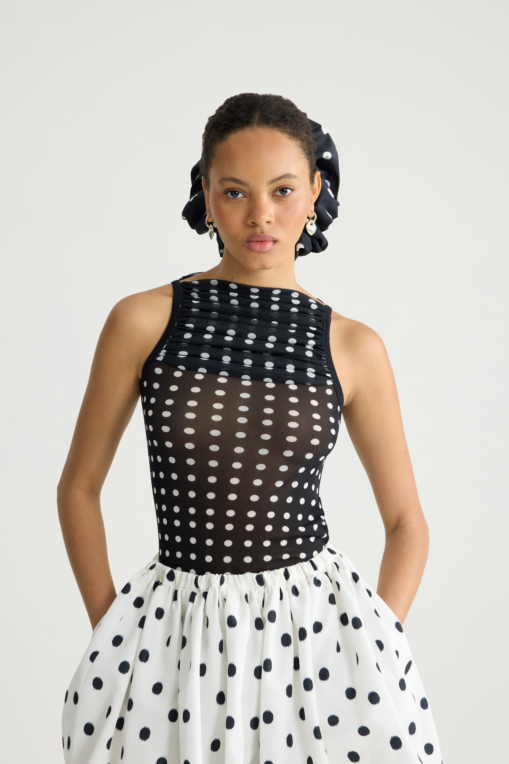 Patou Tops Shirts top P26TO17102435962 Night Blue pois nylon