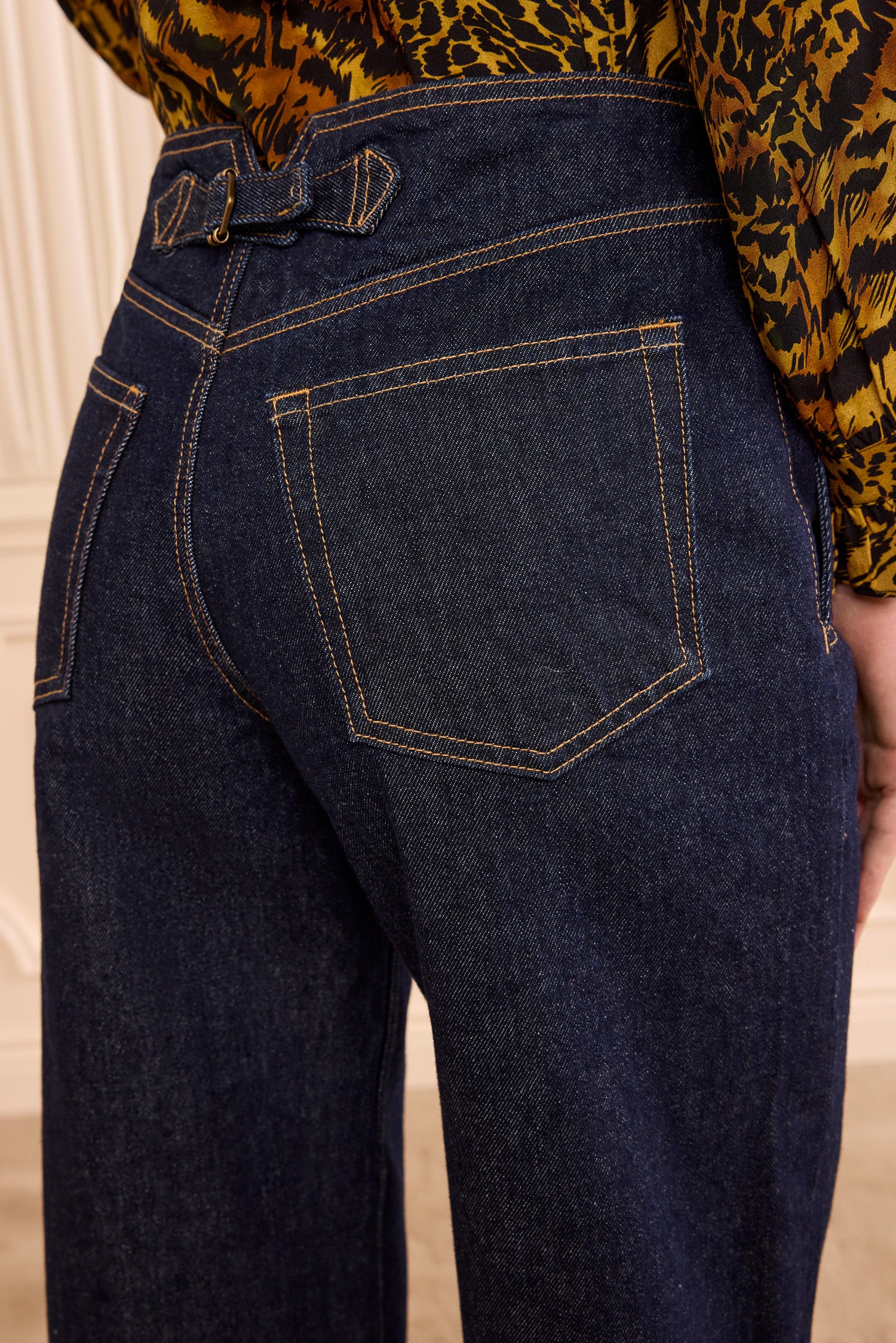 Ulla Johnson Jasmine jean large taille basse Tigris coton