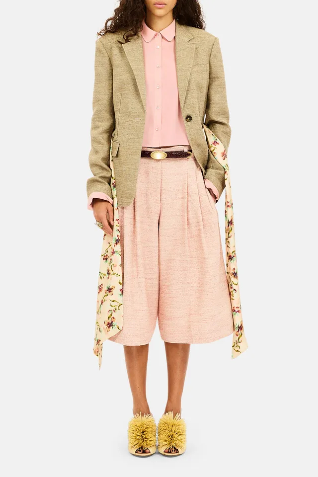 Ulla Johnson Sybil Draped Blazer veste Desert lin coton