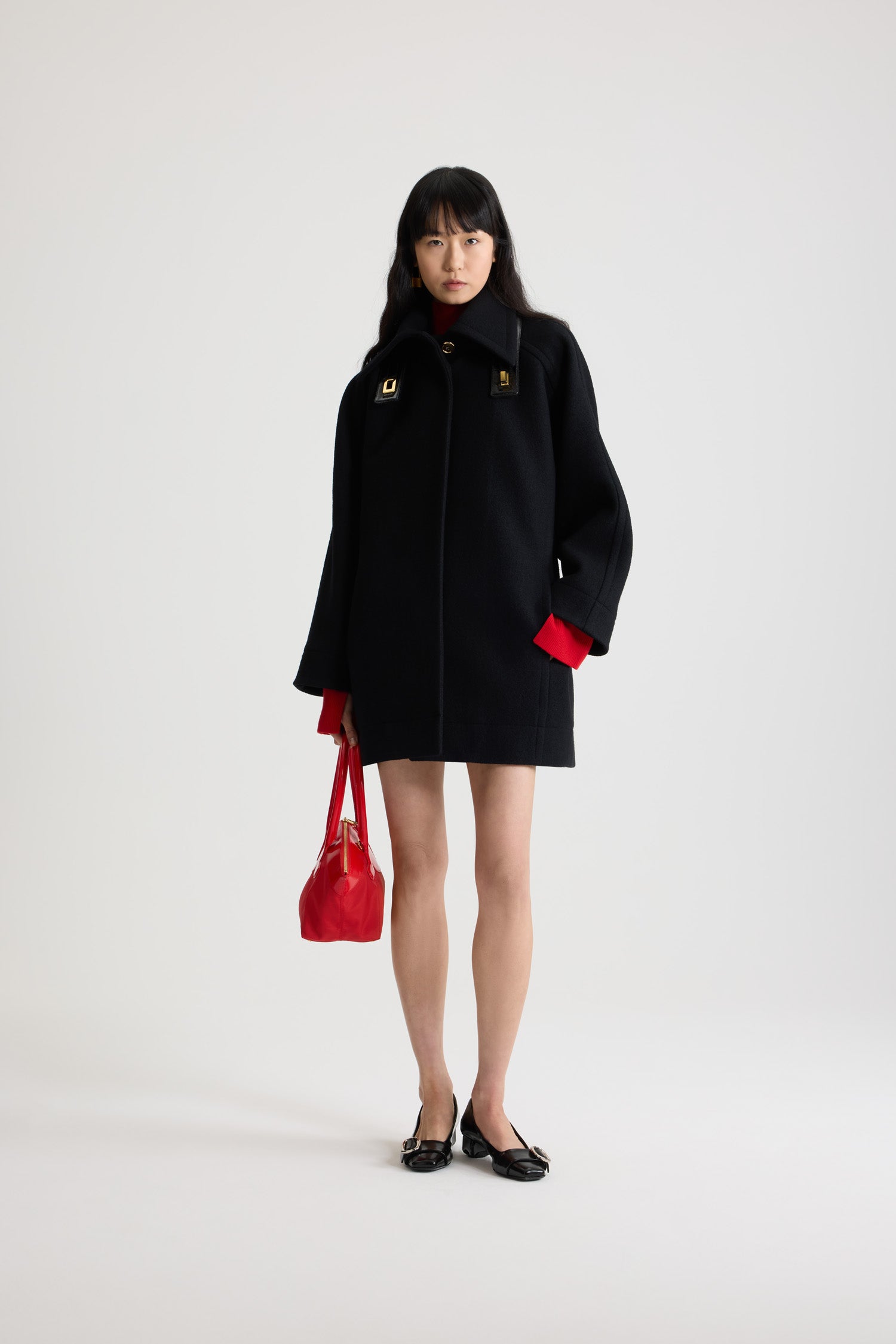 Patou OU042 parka lainage bouilli Noir doublée