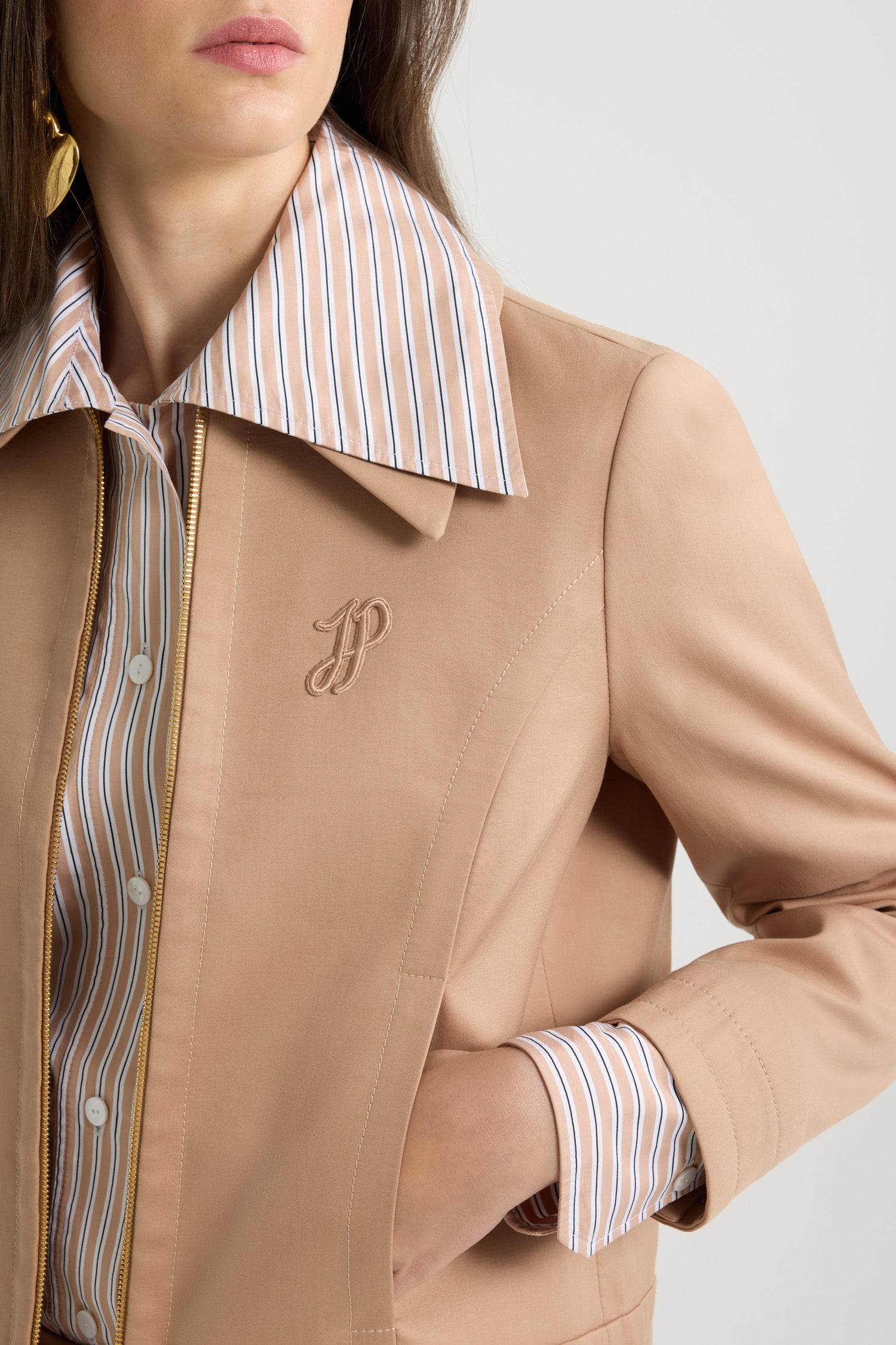 Patou P25OU0360203118P veste coton beige