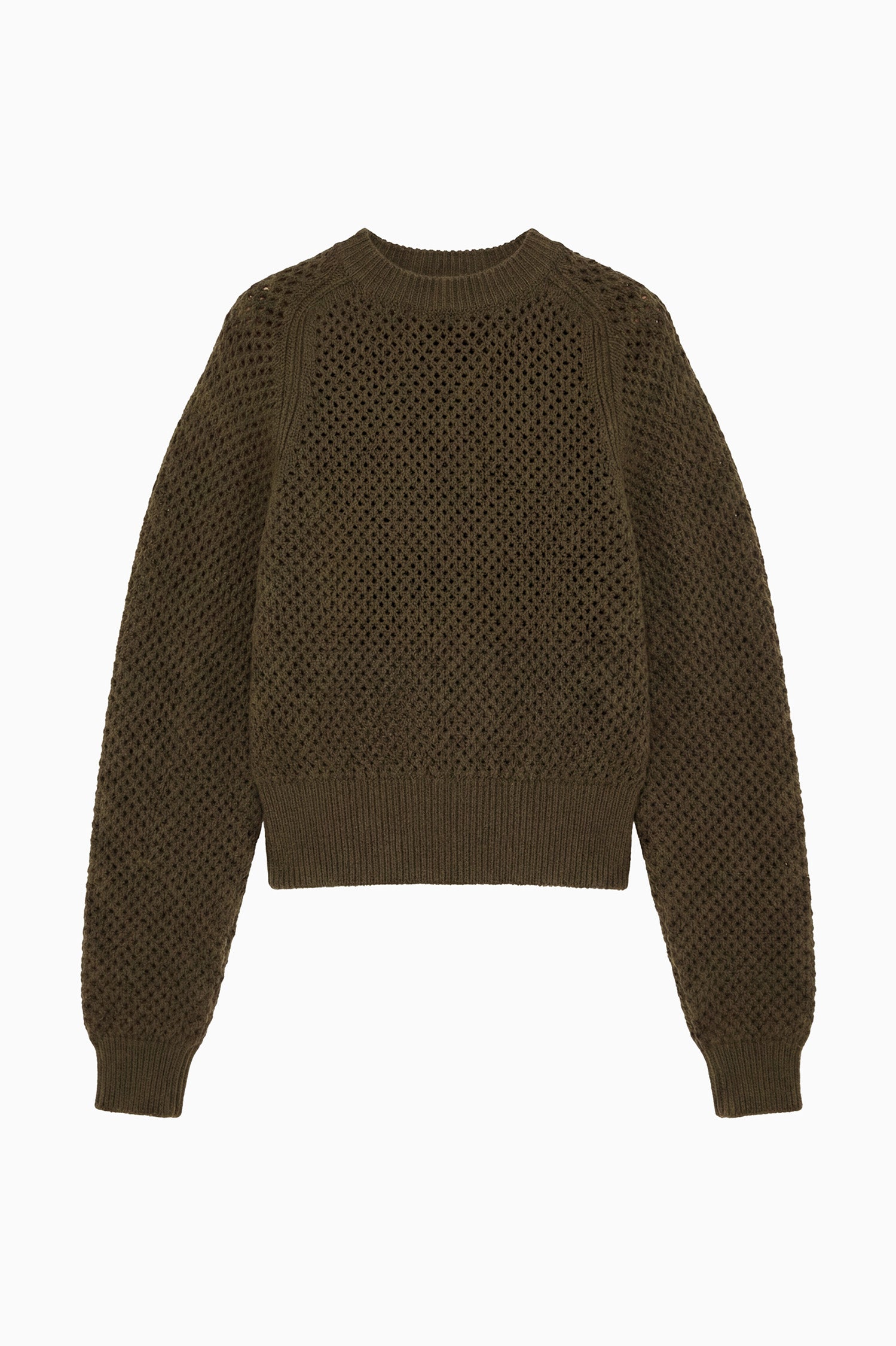 Ulla Johnson Knits Pull Ronan Militaire Laine Mérinos