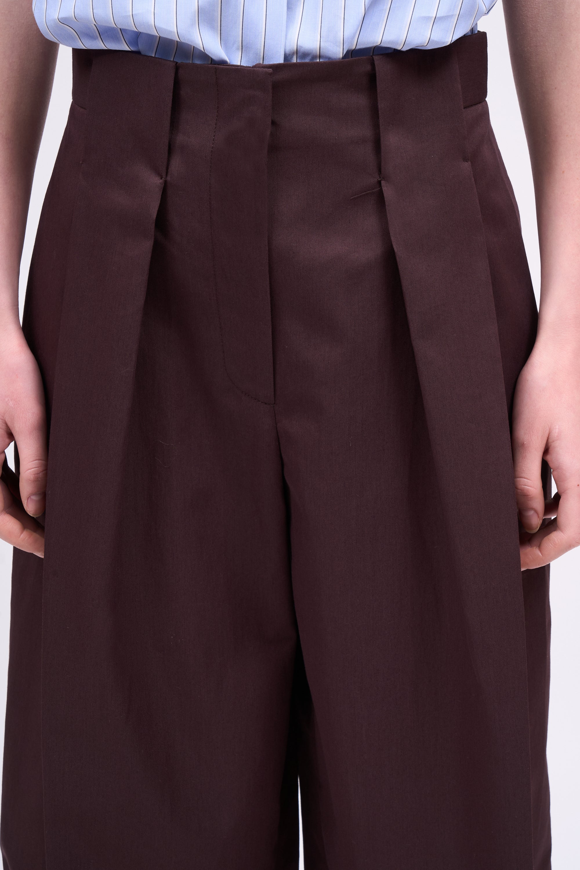 Paul & Joe Dougie pantalon large taille haute ébène twill coton