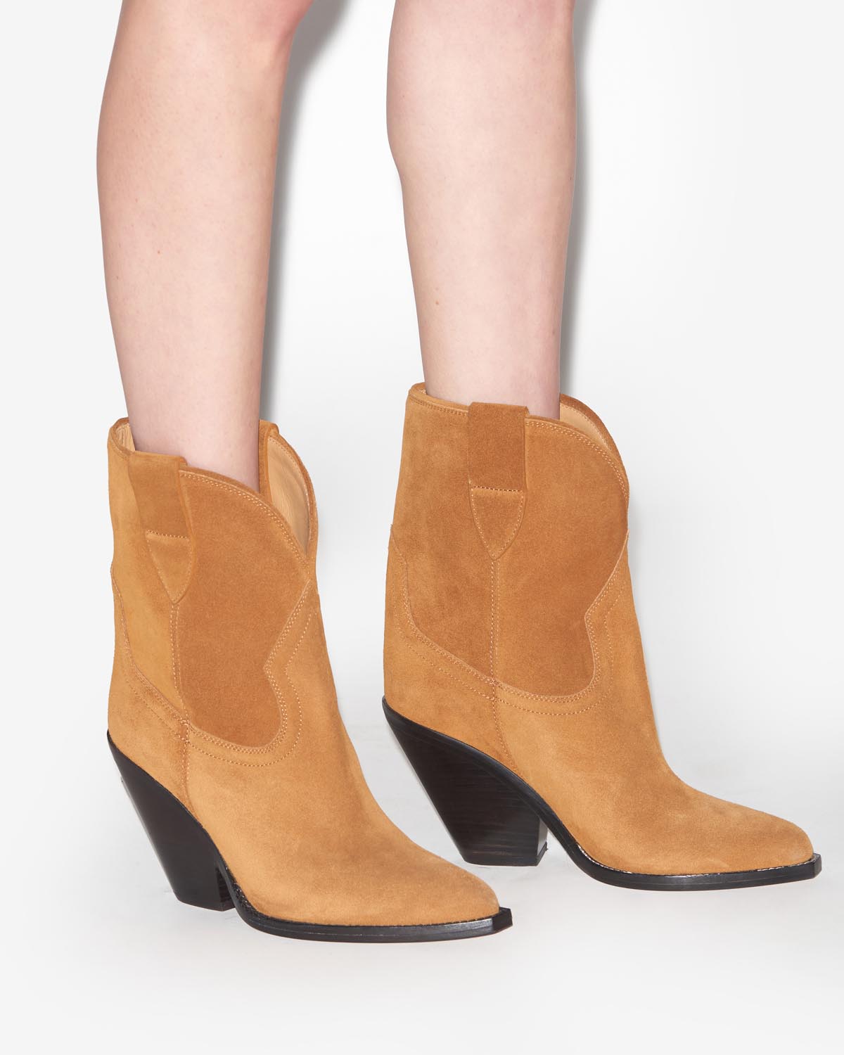 Isabel Marant Leyane Bottes Santiag Cognac Talon 9 cm