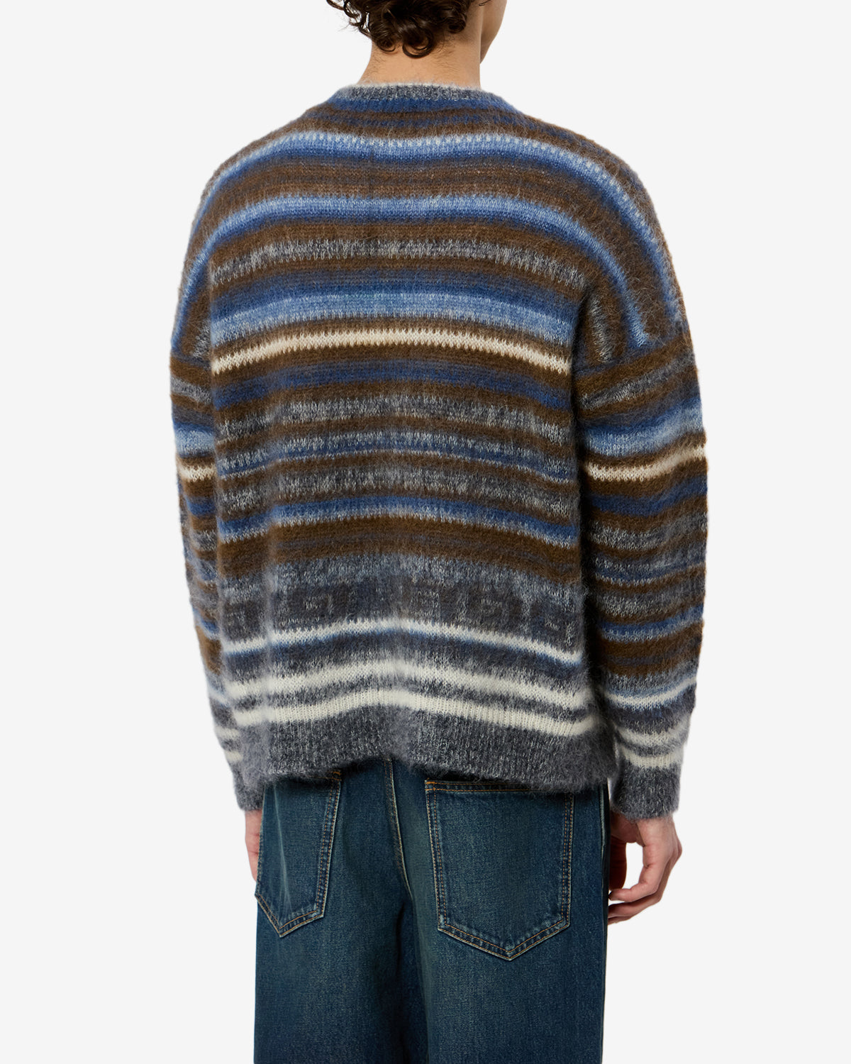 Isabel Marant Scolan pull mohair nuit rayures loose