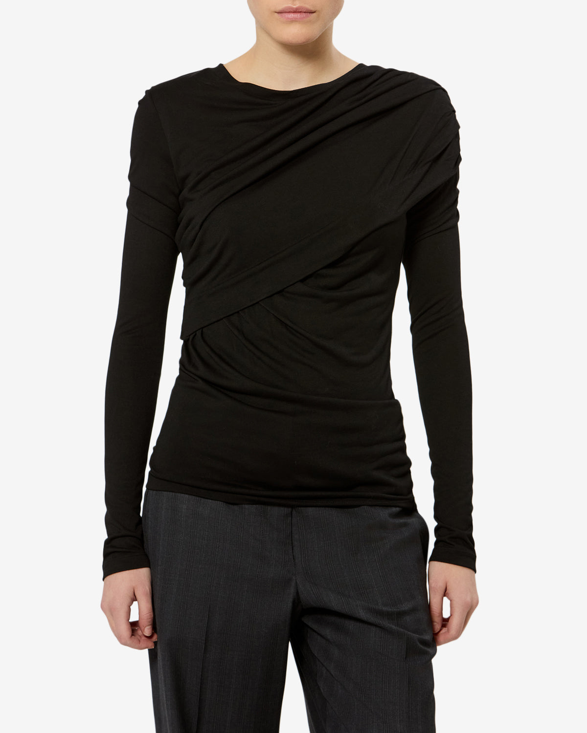Isabel Marant Dressi top jersey noir col rond