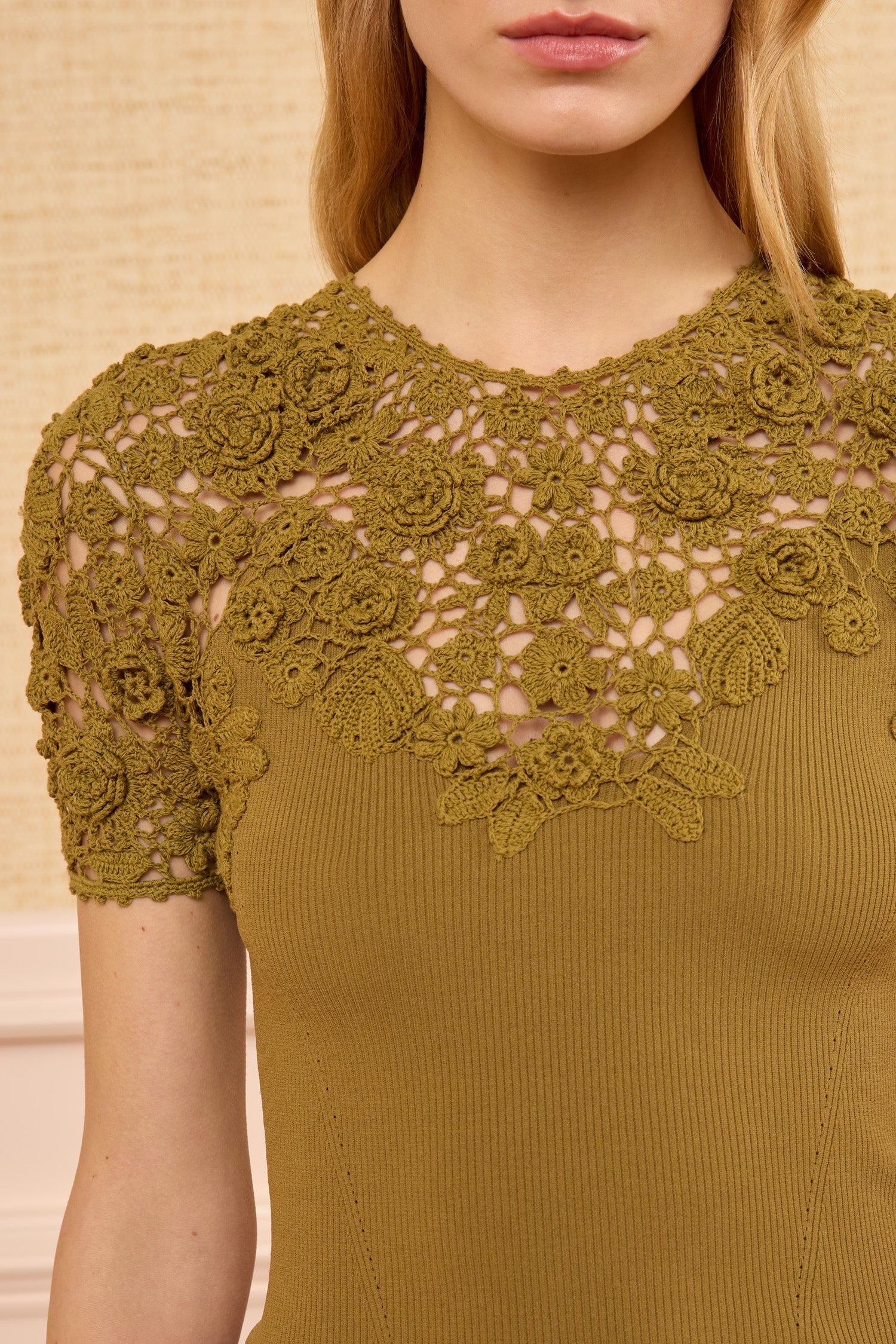 Ulla Johnson Clelia PF260721 top crochet loden