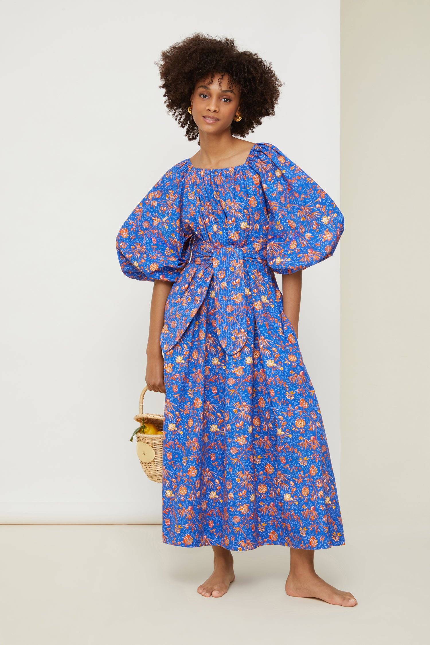 Patou DR037 maxi robe coton bio imprime citrus 38