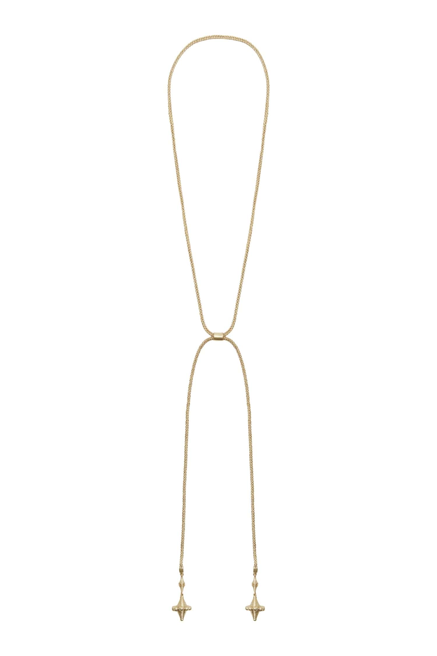 Alemaïs Le Jardin collier lariat spiral doré
