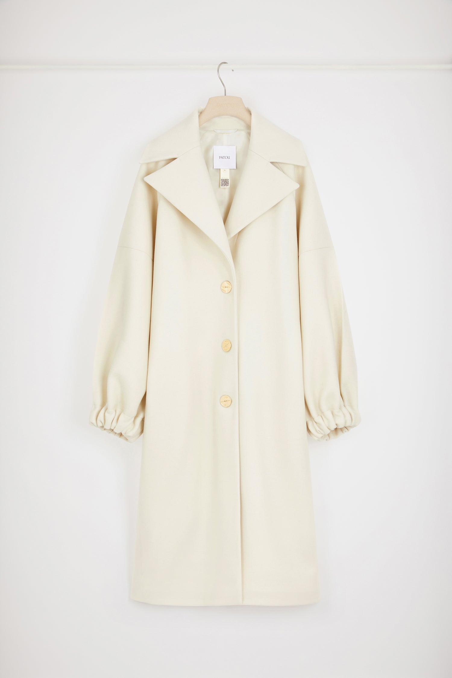 Patou Coats CO018 manteau laine blanc Avalanche