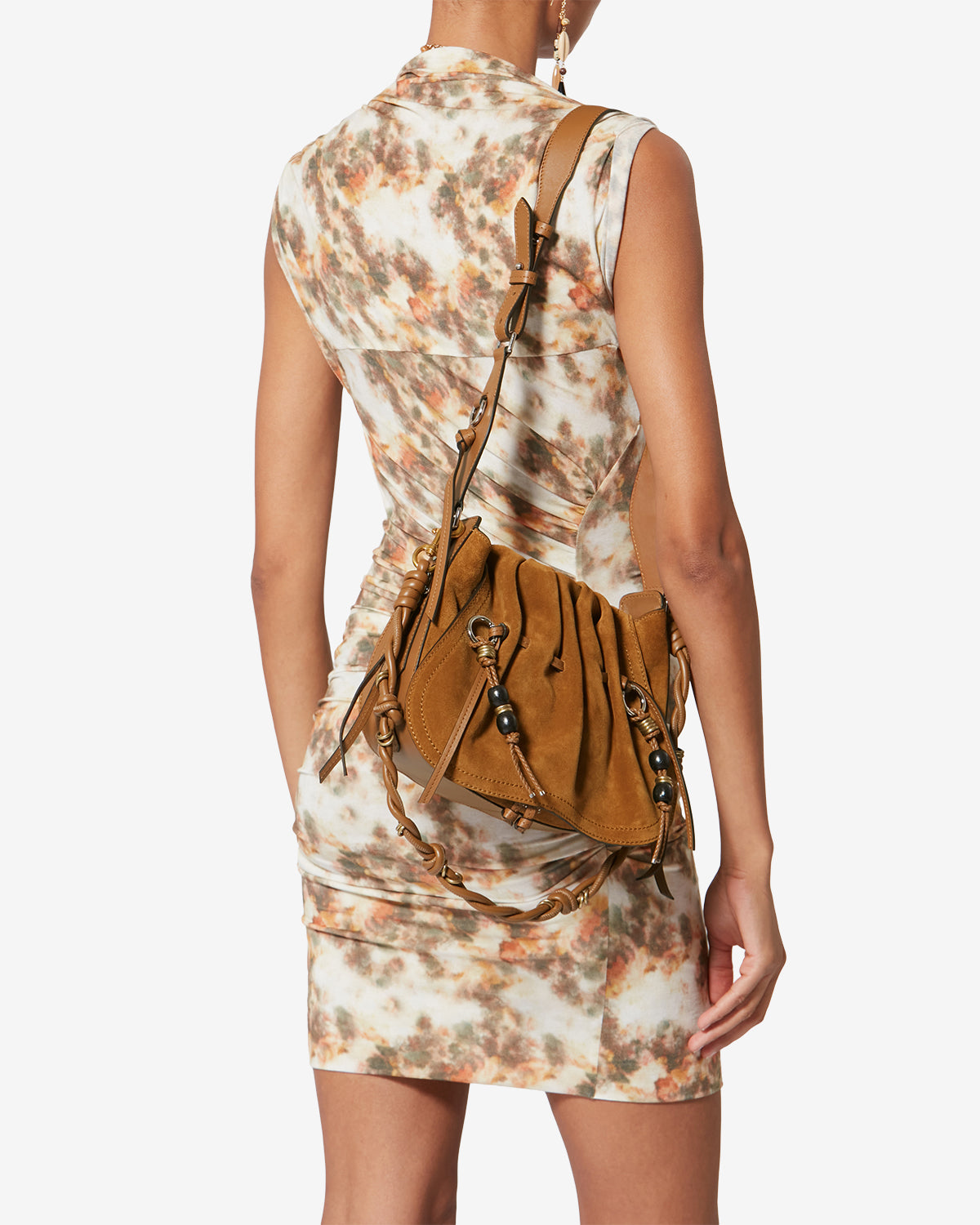 Isabel Marant Bolton PP0406 sac cuir velours cognac