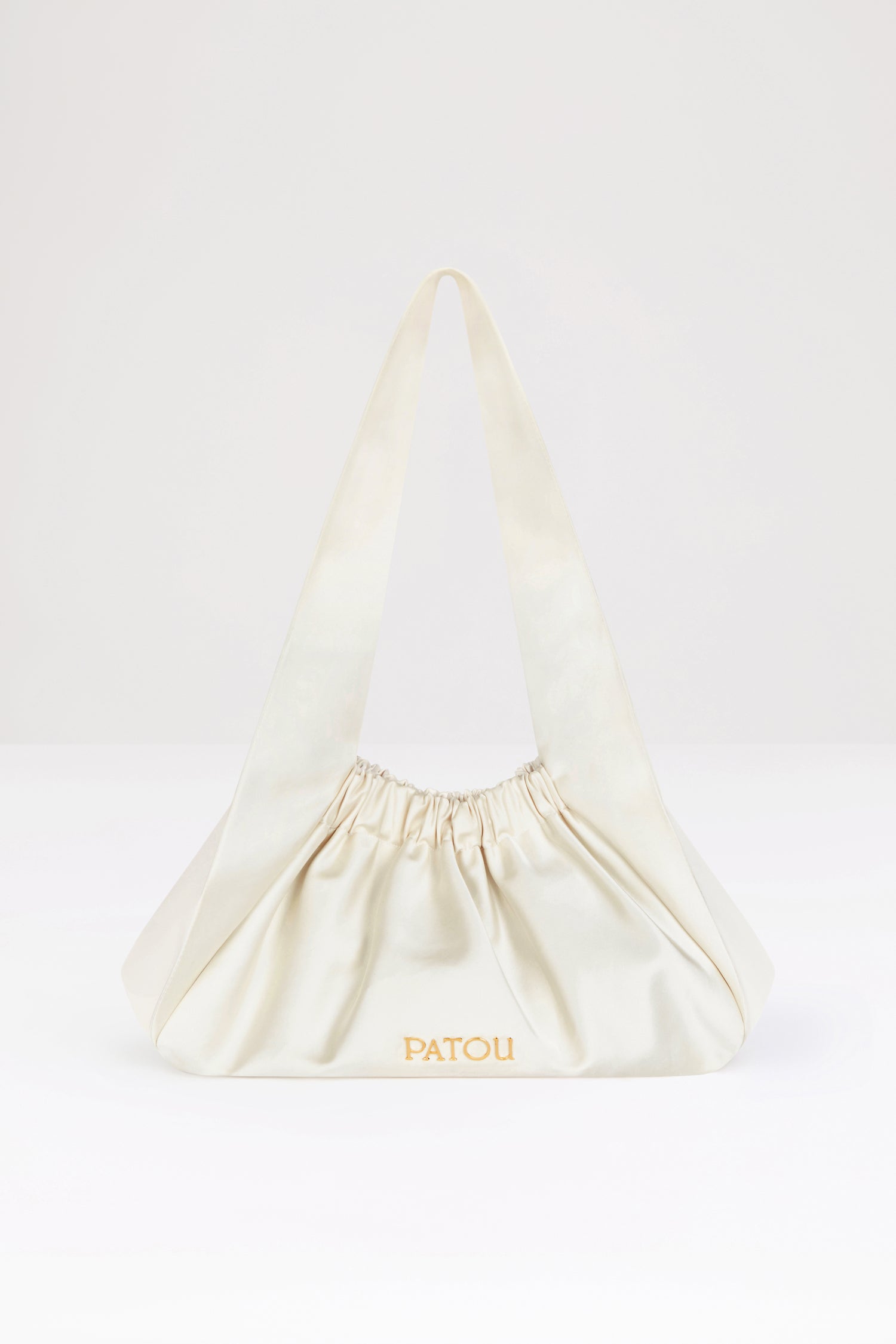Patou AC0550159009A grand sac satin blanc Biscuit