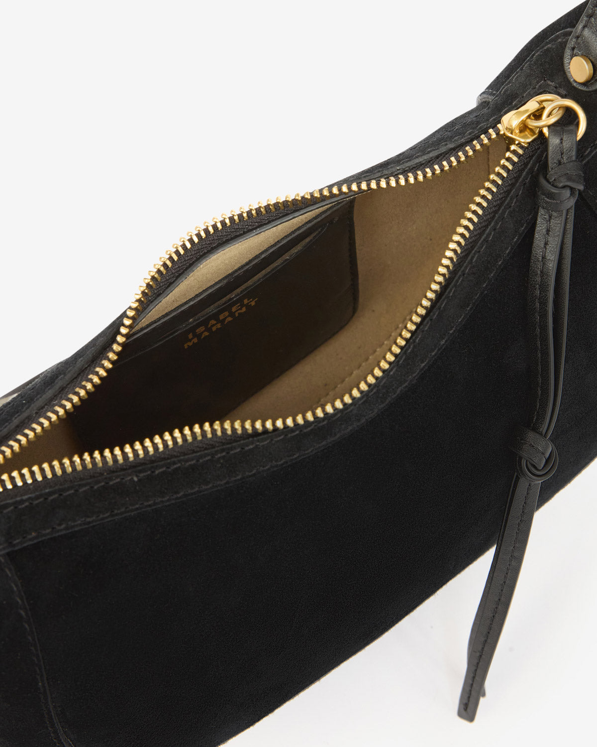 Isabel Marant Oskan Moon sac cuir velours noir