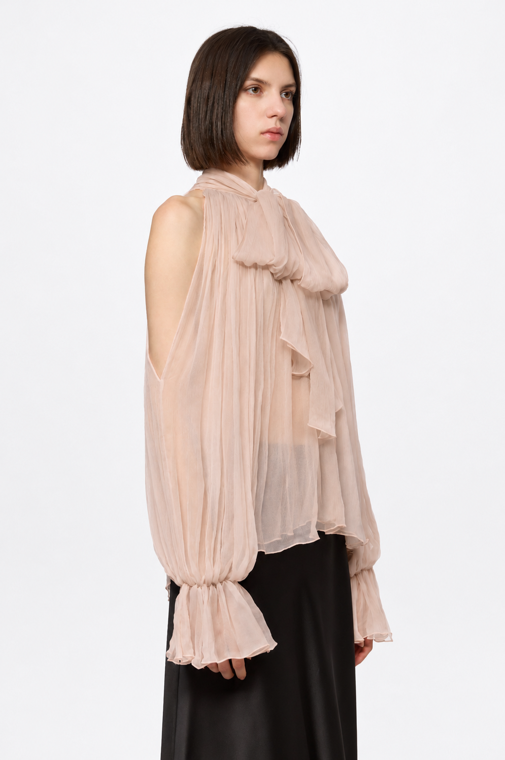ATU Body Couture SILK chemise soie nude foulard taille S
