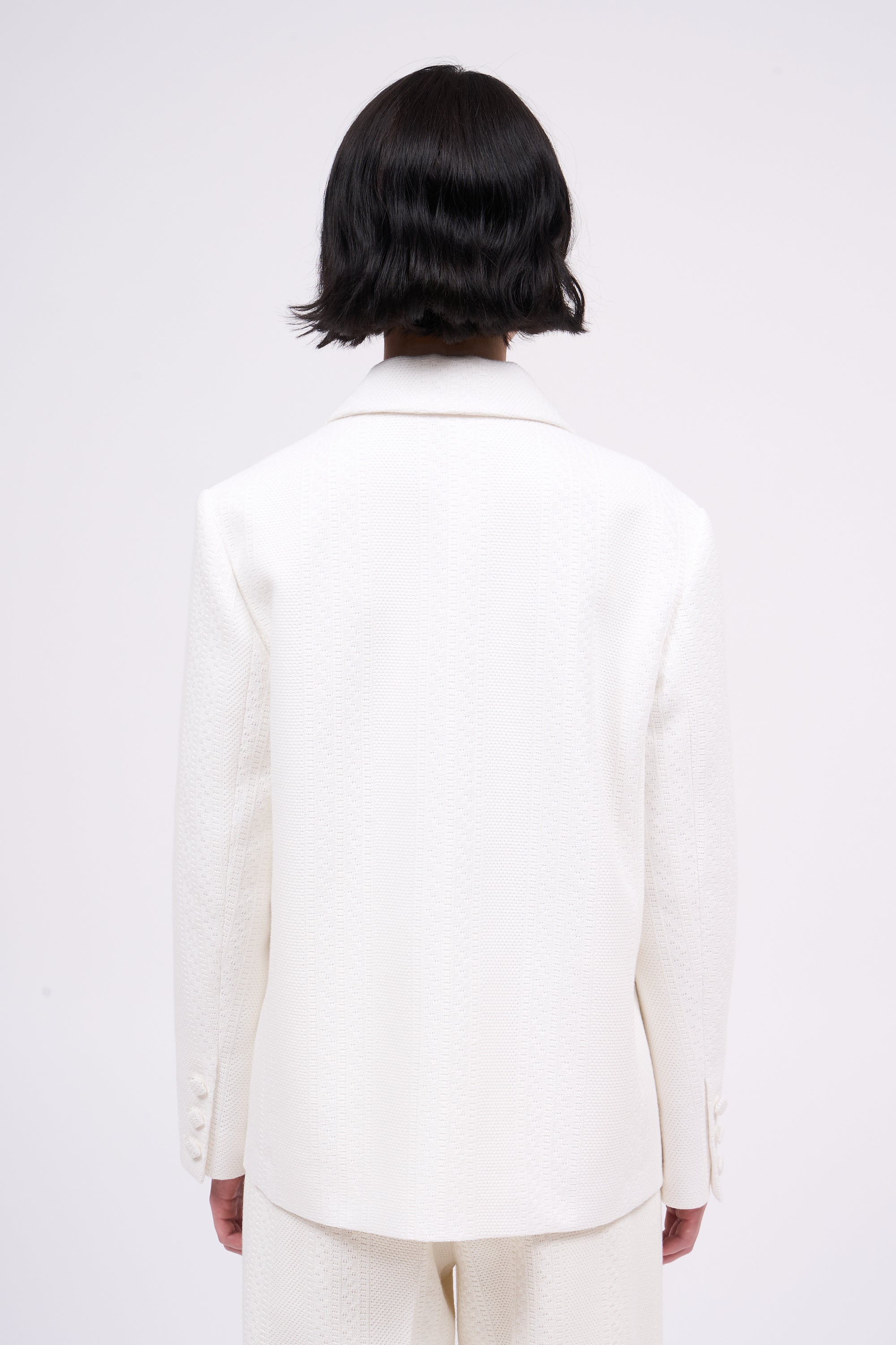 Paul & Joe Borghese veste tailleur coton blanc longue