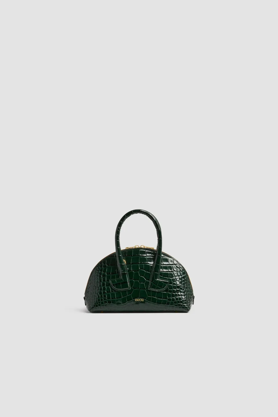 Patou Bags sac bowling BA019 cuir croco vert