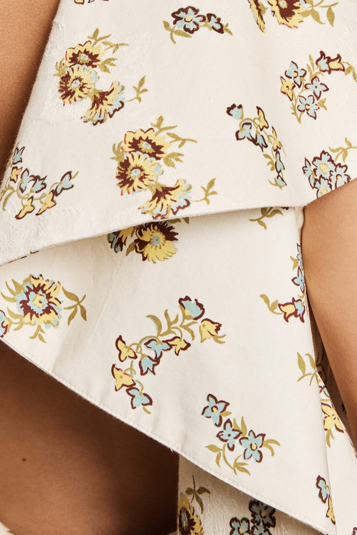 Alemaïs Carrie robe mini jacquard fioral lin